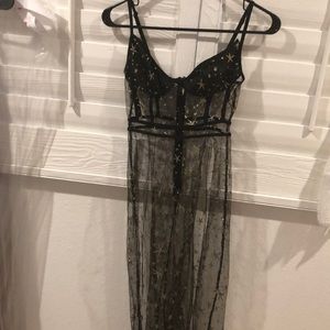 Festival maxi sheer star dress